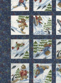 Beary Merry Christmas II  Flannel F1760-Z 20 blocks