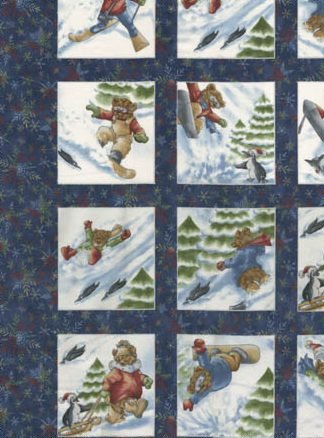 Beary Merry Christmas II  Flannel F1760-Z 20 blocks