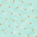 Bee My Baby Bees on Blue DC9087 Aqua D