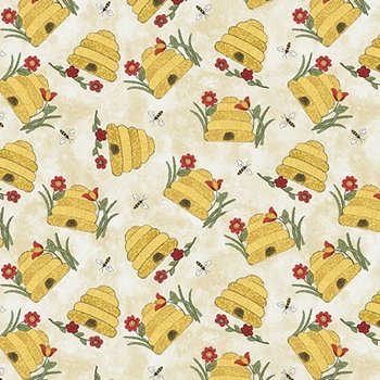 Bee Skep with Bees Vanila 10223 71 Yellow