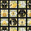 Bee You!! Honeycomb Blocks with Sayings 100 49