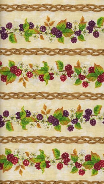 Berry Patch berries border 28041-127 Cream