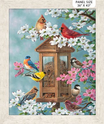 Birds Joys of Spring Digital Print  Panel DP23005-11