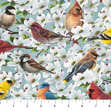 Joys of Spring Birds Digital Print Tossed DP23007-62