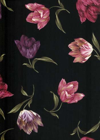 Bloom Tossed Tulips C7302 Black