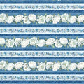 Blue Harmony Border Stripe 1665-33898-417 Blue