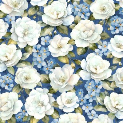 Blue Harmony Large Floral 1665-33899-417