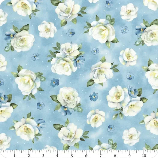 Blue Harmony Medium Floral 1665-33901-410 Lt Blue