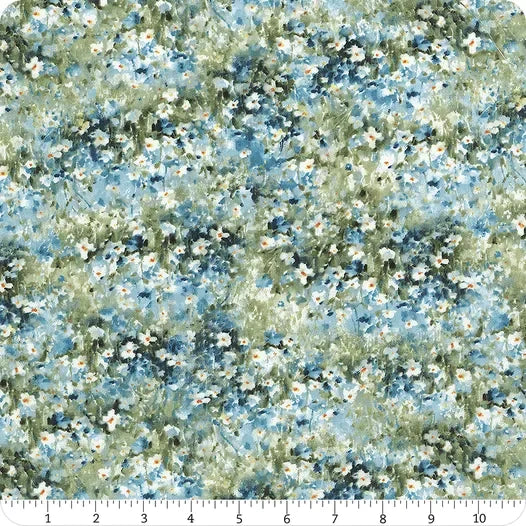 Blue Harmony Watercolor Floral 1665-33902-471 Blue