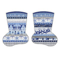 Blue Holidays Stockings Four 14" x 10" wide per panel (Metallic) 672401
