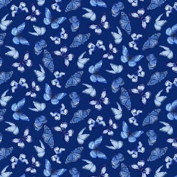 Blue Jubilee Dark Blue Butterflies 1725 77 Blue
