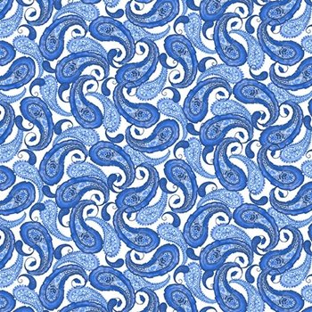 Blue Jubilee Paisley 1730 75 Blue