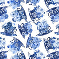 Blue Jubilee Tossed Teacups with Flowers 1729 01 Blue