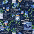 Blueberry Chalkboard CD1744-NAVY Blueberries