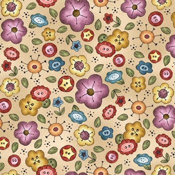 Born to Sew Background Bouquet DC9429 Beige