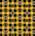 Boston Bruins 1190- Fleece Fabric Black and Yellow