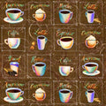 Brewed Awakenings coffee cups panel 9 rows 9829 39