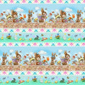 Bunny Tales Border Stripe 9764-24 Blue