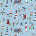 By the Sea Cabana Time Lighthouses cx9104 blue