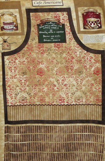 Cafe Americano Coffee Apron Panel 33707