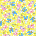 Carrot Patch Bunnies on Yellow 4468 44