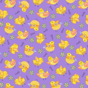 Carrot Patch Chicks on Purple 4466 55