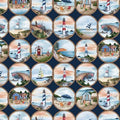 Cast Off Circles cx9113 navy