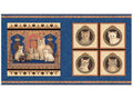 Catkin & Her Kittens Cat Panel 22137  Blue