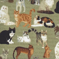 Cats and Words on Green 4662 G Green