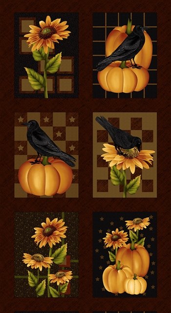 Cavalier Crow Block Panel 2814P-38 Brown