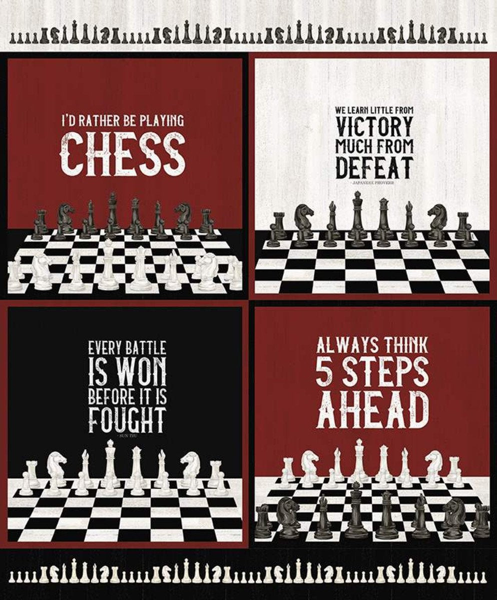 Chess I'd rather be play chess panel P11264