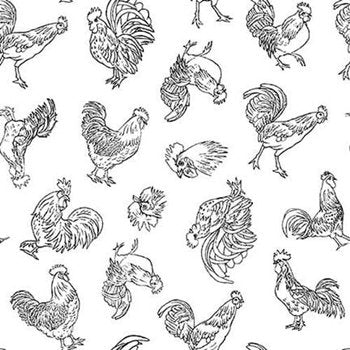Chicken Farm Raised Silhouttes Q 1981 19 White