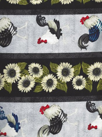 Chicken Morning Call Border Stripe 9483 99 Grey