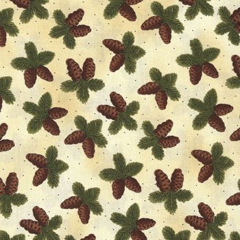 Christmas Magic Pinecones on Cream 5991 11