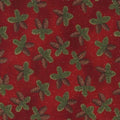 Christmas Magic Pinecones on Red 5991 13