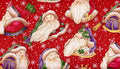 Christmas Spirit Santa Faces Y0702 4M Red Metallic