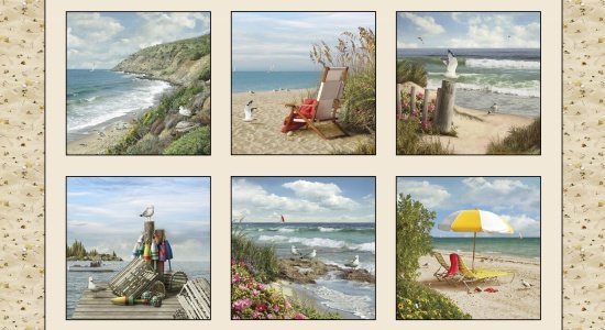 Coastal Dreams Panel 13004 Sand (digitally printed)