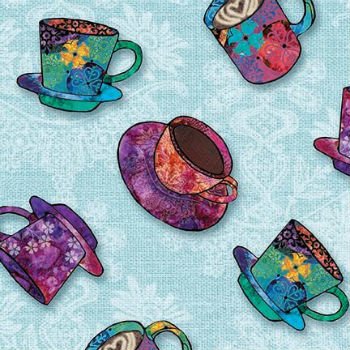 Coffee Break Tossed Cups 4447 11 Blue