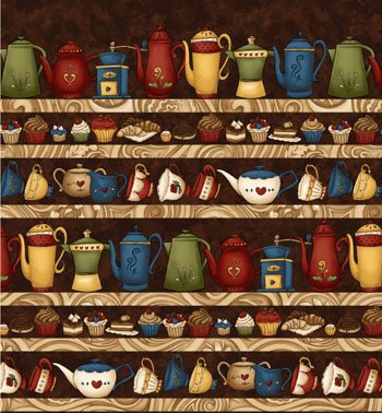 Coffee Escapes Border Stripe Q 8845 38