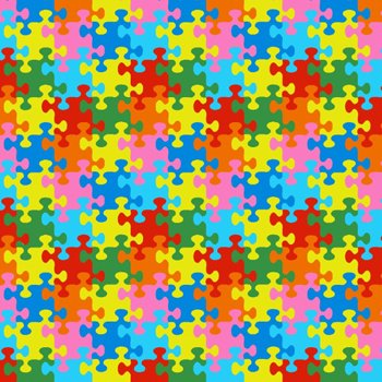 Colorful puzzle pieces 455 multi