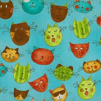 Cool Cats Cat Faces Y0783  33 Aqua