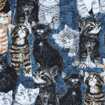 Counting Kittens Allover Cats 60681 Blue 2