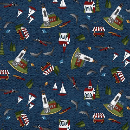 Country Journey Tossed Light houses 2432 77 Navy