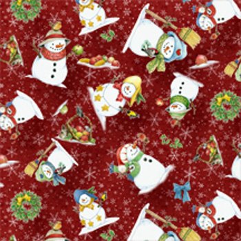 Critter Christmas Snowmen Red 94062 317