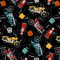 Cruisin' the Open Road Motorcycles 3754-99 Black