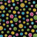 Cute as a Button Buttons Black 6418 99