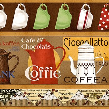 Daily Grind Border Stripe 21673a Coffee