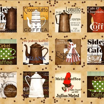 Daily Grind Coffee Panel 18 Motifs 21672 A