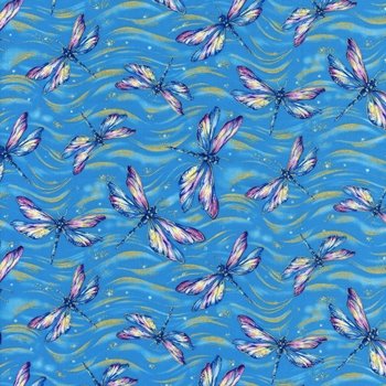 Dancing Dragonfly Dragonflies C8305 blue metallic