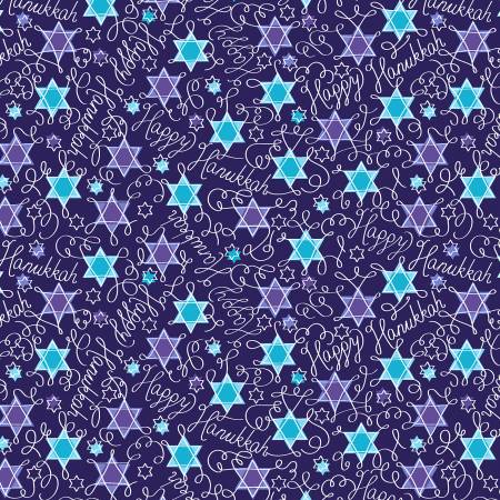 Dark Blue Hanukkah Star 52524D-2